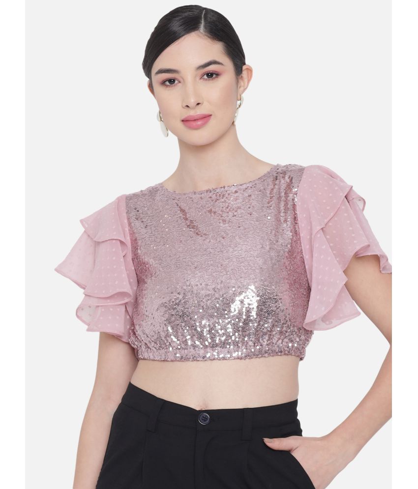     			ALL WAYS YOU - Pink Polyester Women's Crop Top ( Pack of 1 )