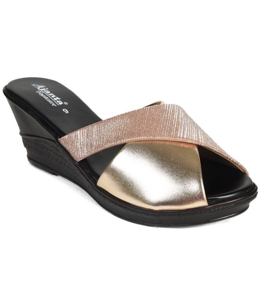 Ajanta - Gold Women's Sandal Heels