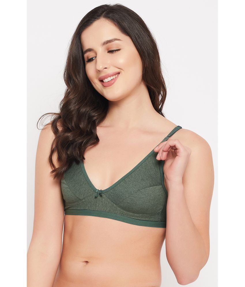     			Clovia Cotton Blend Non Padded Women's T-Shirt Bra ( Green )