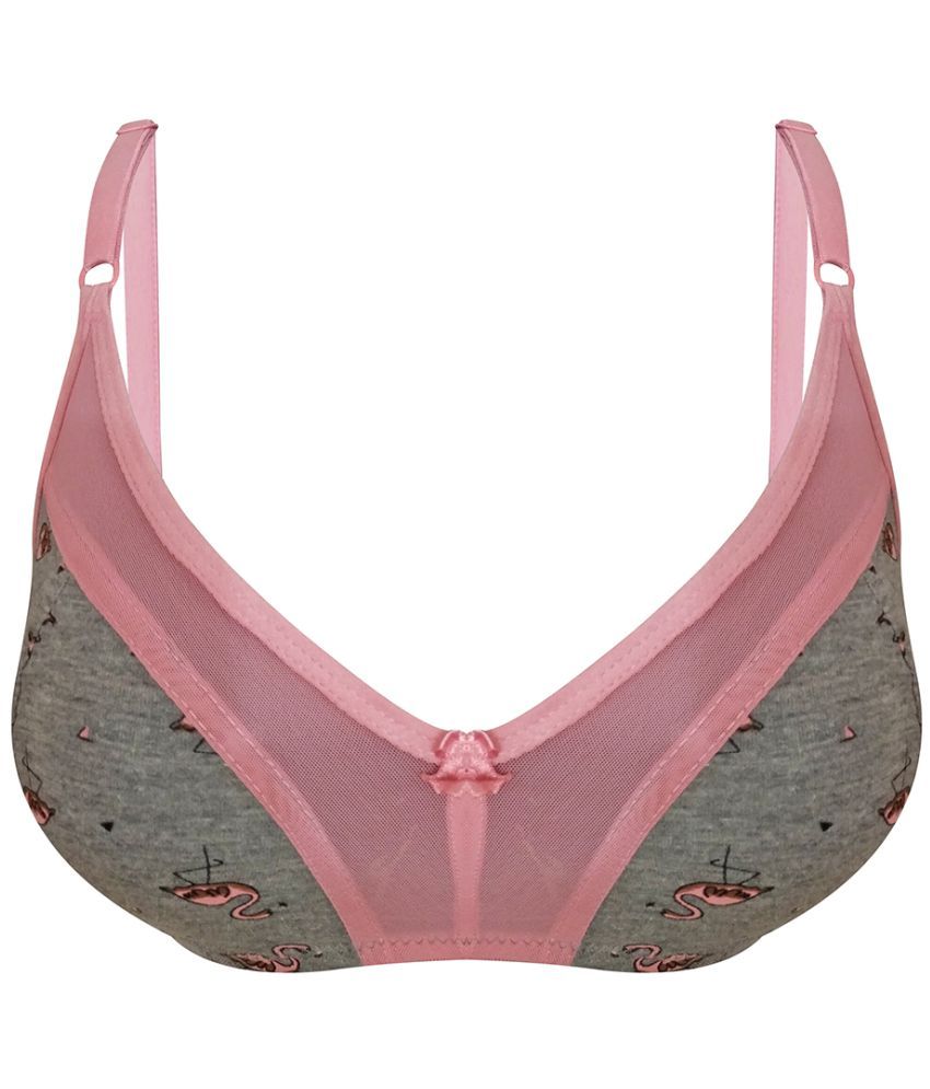     			Clovia Cotton Blend Non Padded Women's Everyday Bra ( Grey Melange )