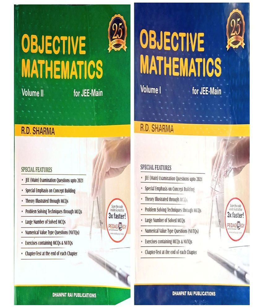     			Objective Mathematics For Jee-Main & Other Engineering Entrance Examinations - Session 2021-22 (Set of 2 Volumes) BY RD SHARMA