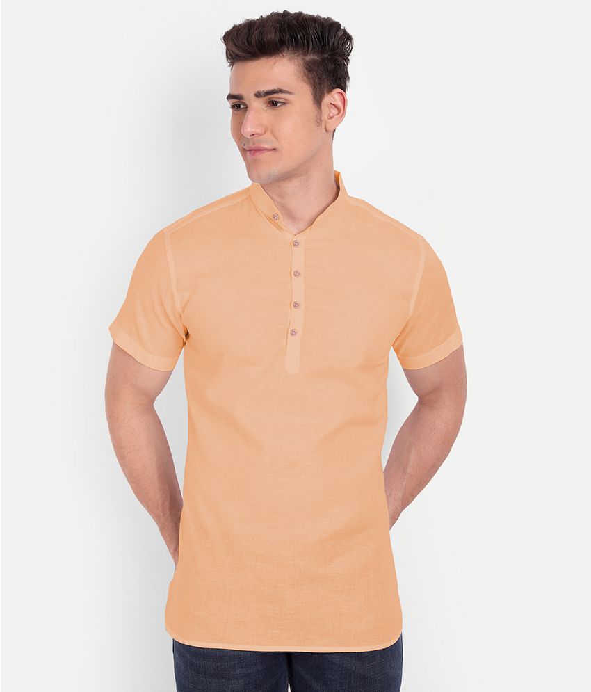     			Vida Loca - Light Orange Cotton Slim Fit Men's Casual Shirt ( Pack of 1 )