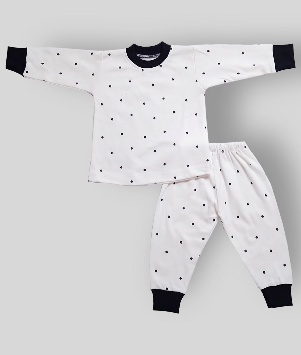     			harshvardhanmart.com - White Cotton Blend T-Shirt & Shorts For Baby Boy ( Pack of 1 )