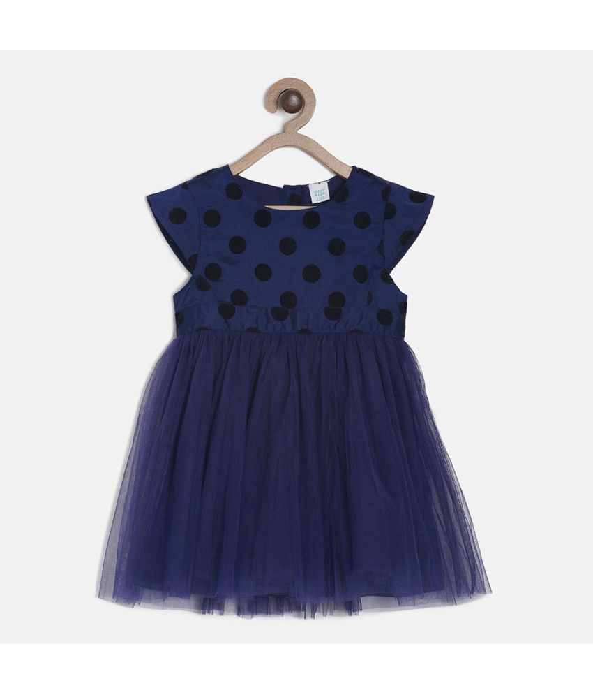     			MINI KLUB - Blue Polyester Baby Girl Dress ( Pack of 1 )
