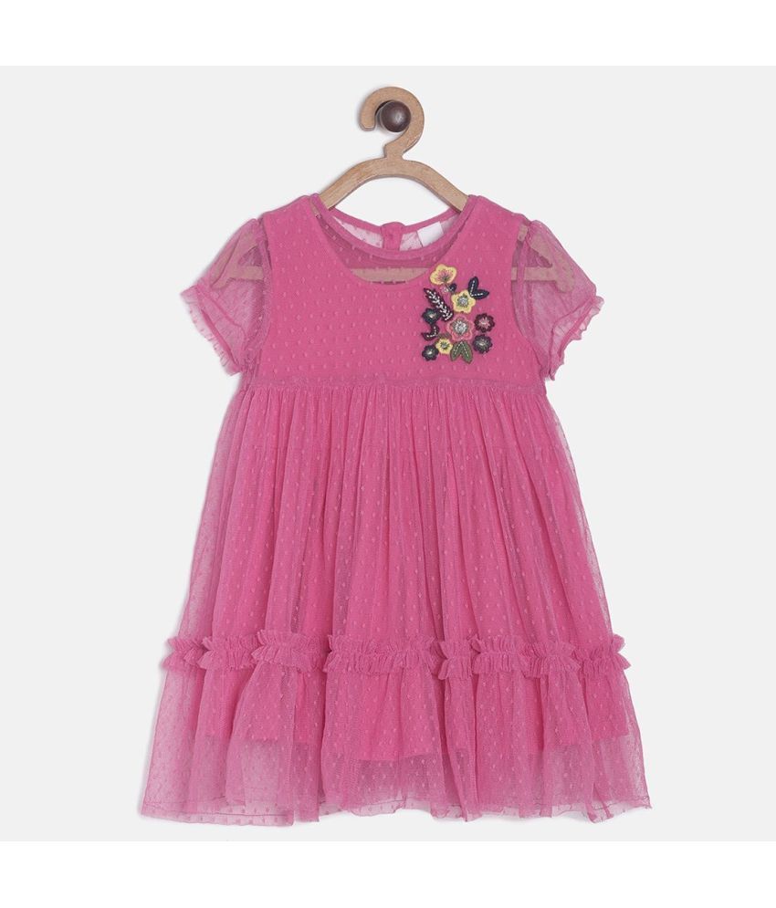     			MINI KLUB - Pink Polyester Baby Girl Dress ( Pack of 1 )