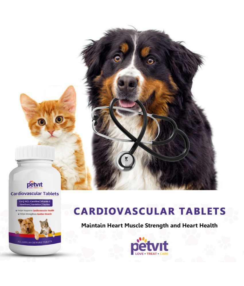 Petvit Cardiovascular Tablets Coenzyme Q10 Dog & Cat Supplements