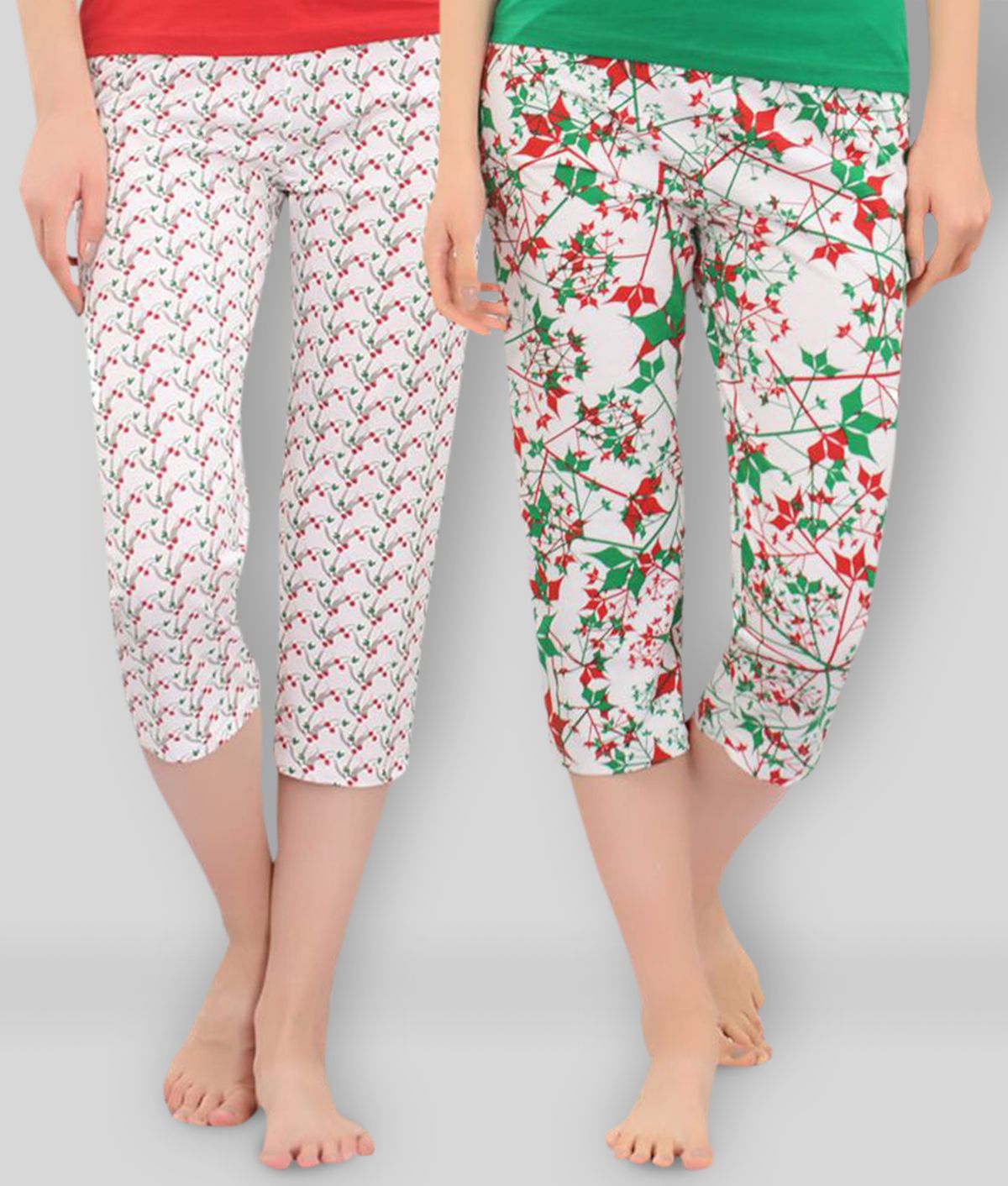     			Zebu - Multicolor Cotton Blend Regular Fit Women's Casual Pants  ( Pack of 2 )