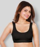 Dermawear Black Poly Cotton Solid Sports Bra