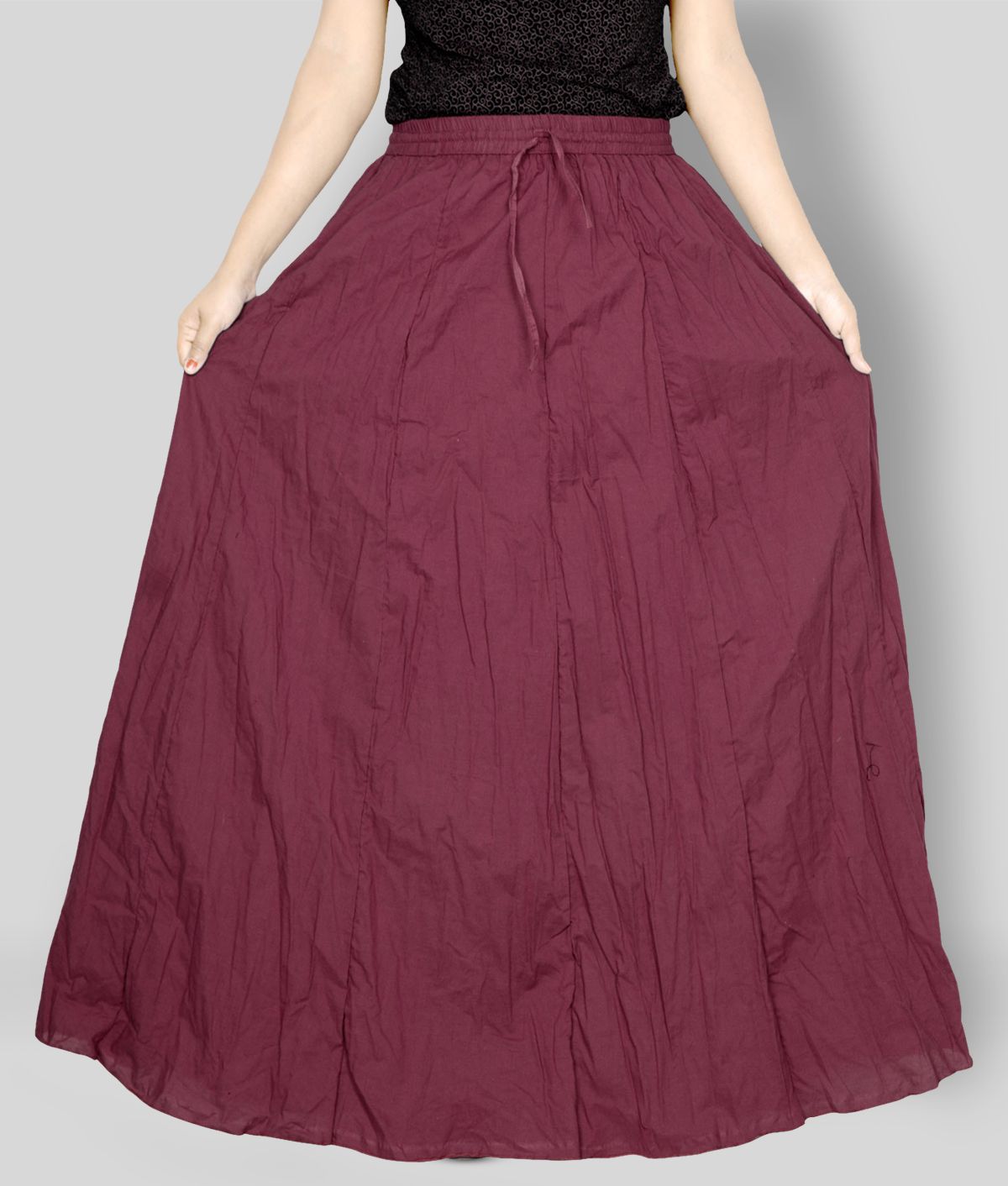     			Sttoffa - Maroon Cotton Women's Broomstick Skirt ( Pack of 1 )
