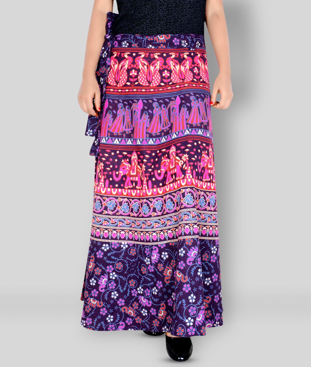     			Sttoffa - Purple Cotton Women's Wrap Skirt ( Pack of 1 )