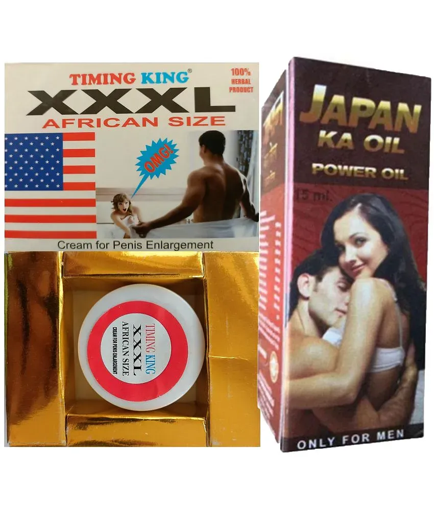 Combo of Timing King XXXL African Size Cream for Penis Enlargement Dr. Chopra Japan Ka Power Oil for extra time and Stamina