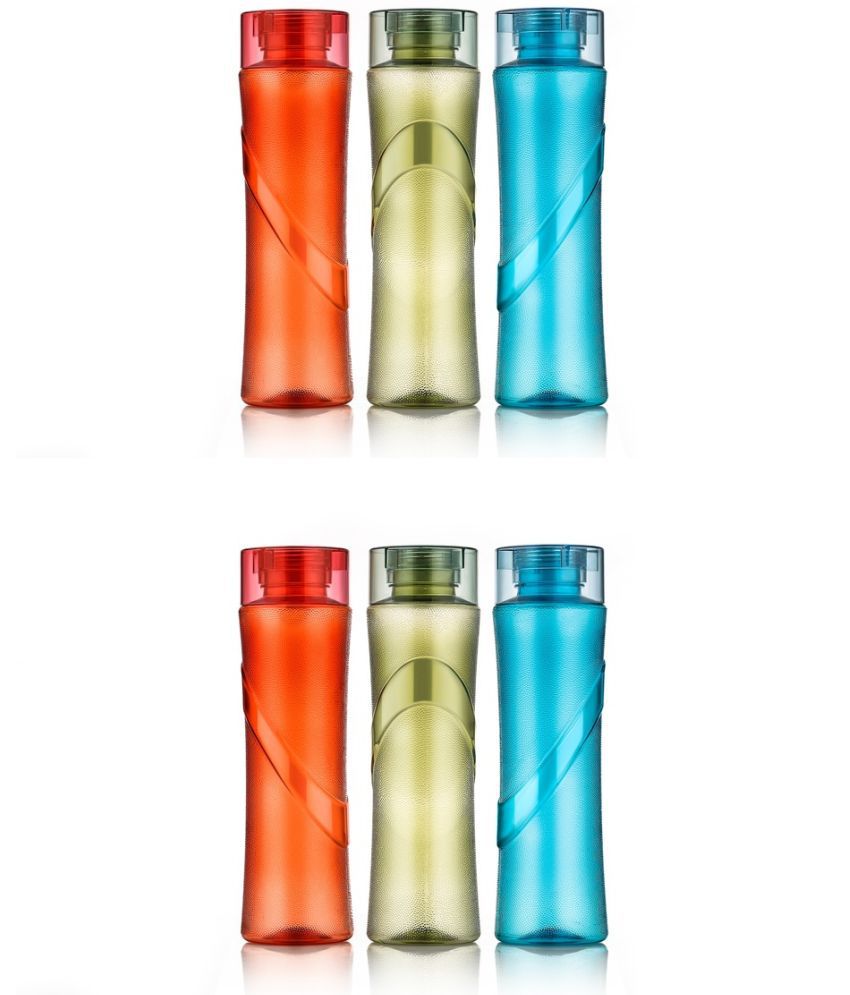     			HOMETALES - Multicolour Fridge Water Bottle ( Pack of 6 )