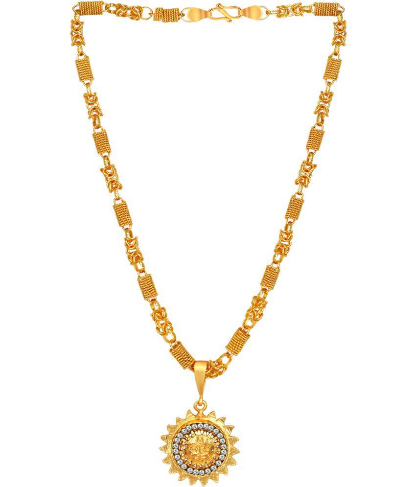     			FASHION FRILL - Gold Plated Chain with Pendant ( Pack of 1 )