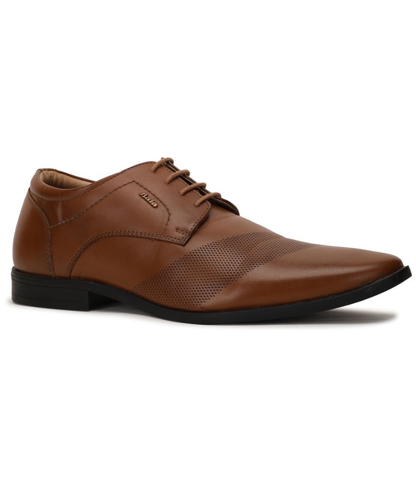     			Bata - Tan Men's Derby Formal Shoes