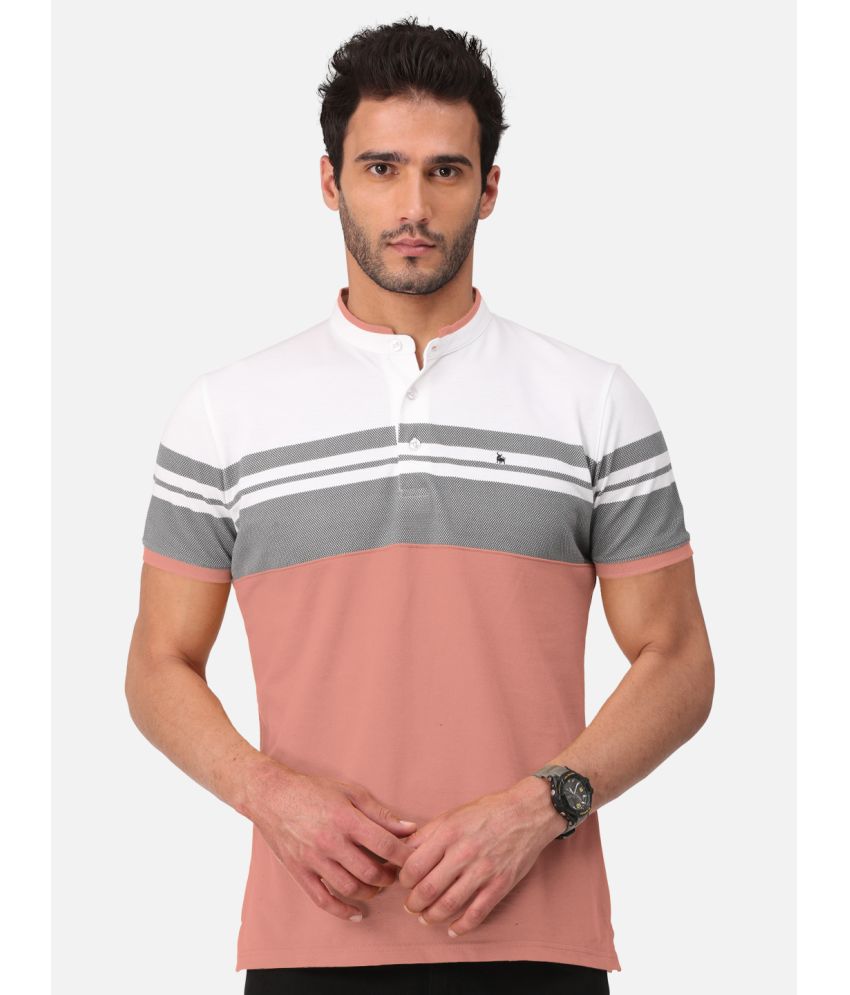     			BULLMER - Pink Cotton Blend Regular Fit Men's T-Shirt ( Pack of 1 )