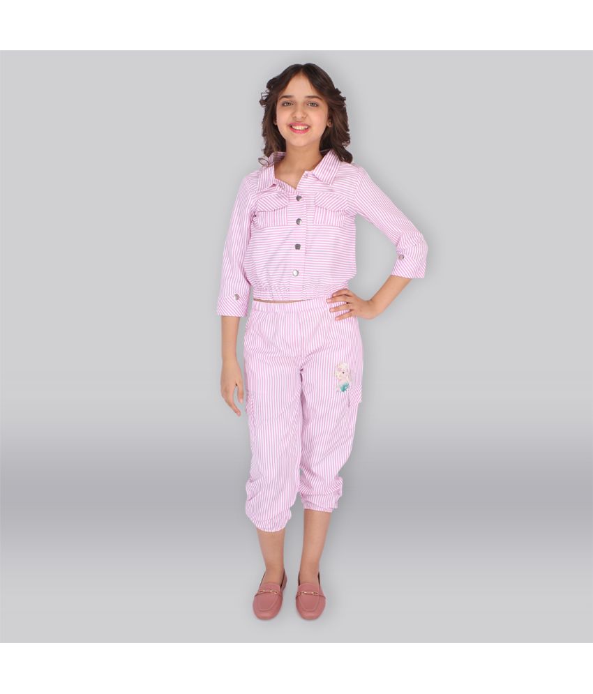    			Cutecumber - Pink Polyester Girls Top With Capris ( Pack of 1 )