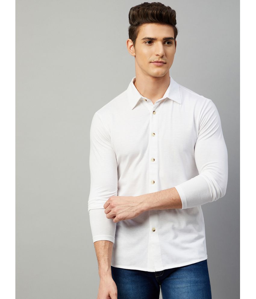Gritstones - White Cotton Blend Regular Fit Men's Casual Shirt ( Pack of 1 )