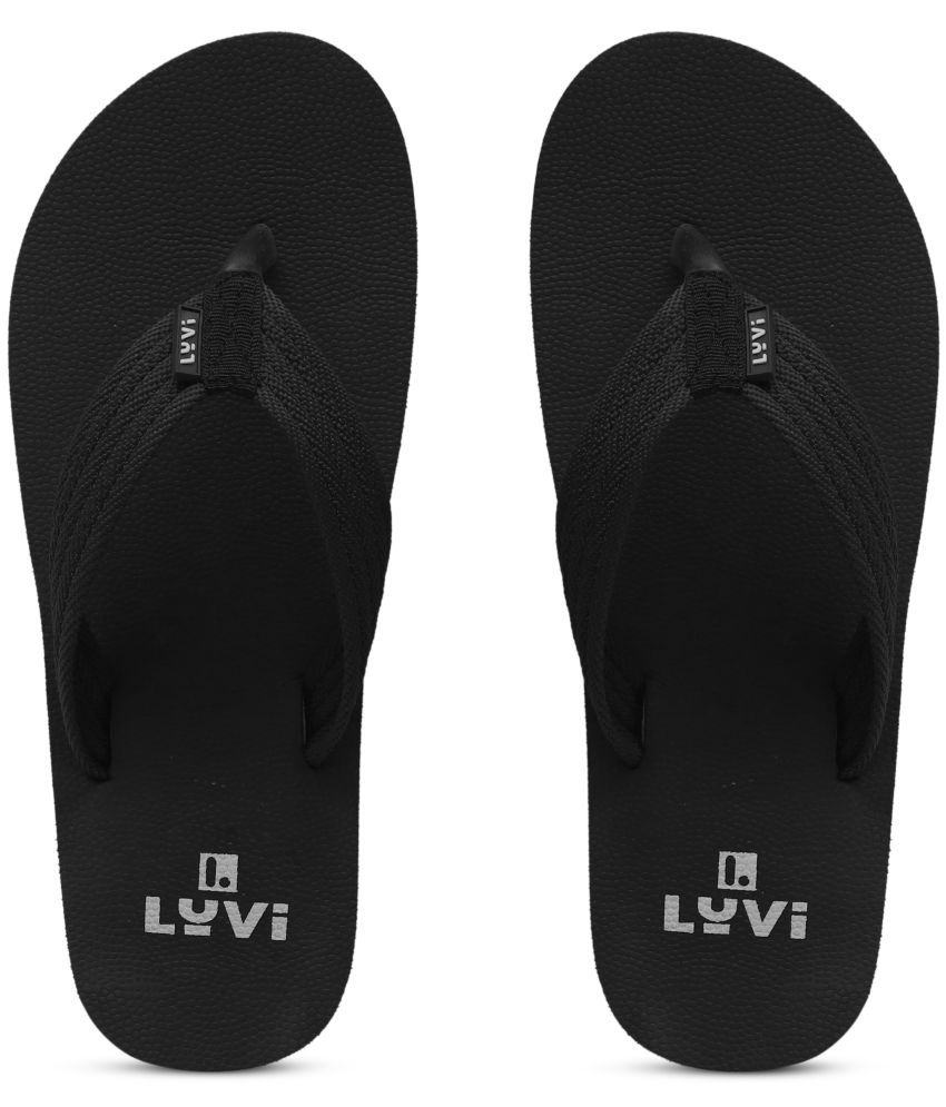     			lyvi - Black Men's Thong Flip Flop