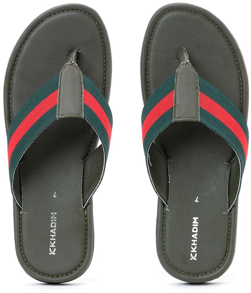     			KHADIM - Green Men's Thong Flip Flop