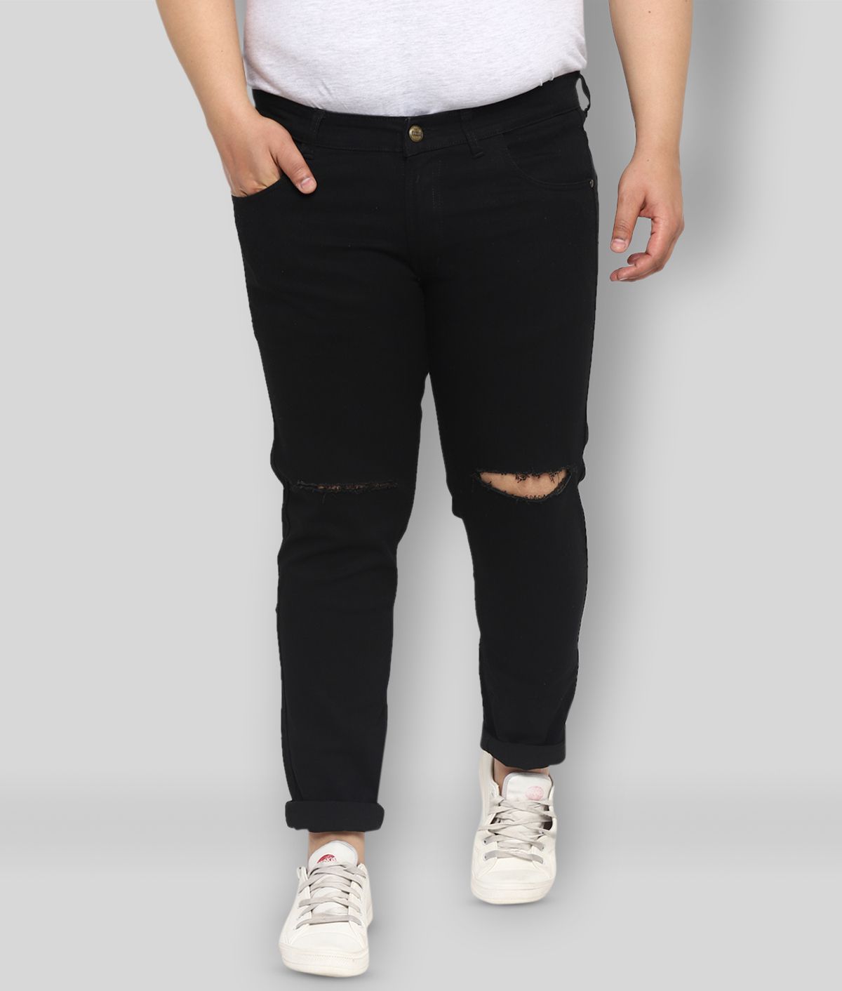     			Urbano Plus - Black Denim Regular Fit Men's Jeans ( Pack of 1 )