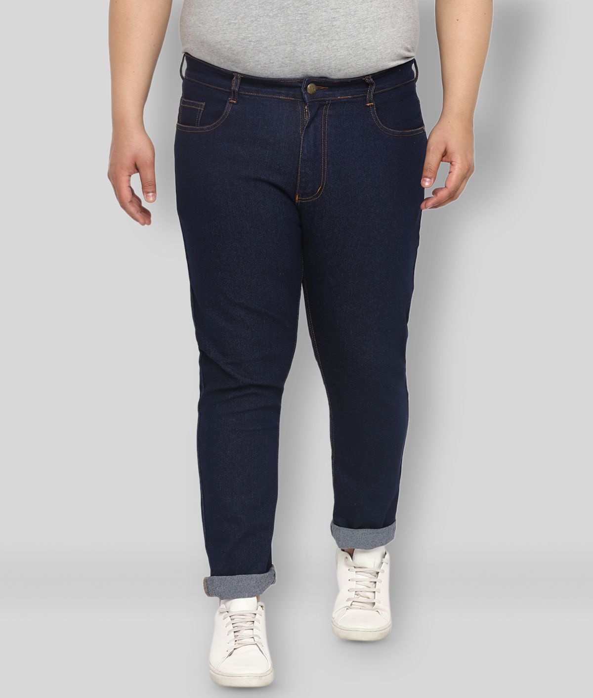     			Urbano Plus - Dark Blue Cotton Blend Regular Fit Men's Jeans ( Pack of 1 )