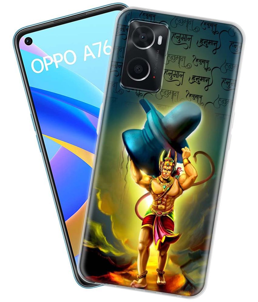     			NBOX - Multicolor Silicon Printed Back Cover Compatible For Oppo A76 ( Pack of 1 )