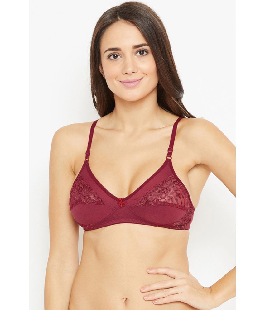     			N-Gal - Maroon Cotton Blend Non Padded Women's Everyday Bra ( Pack of 1 )