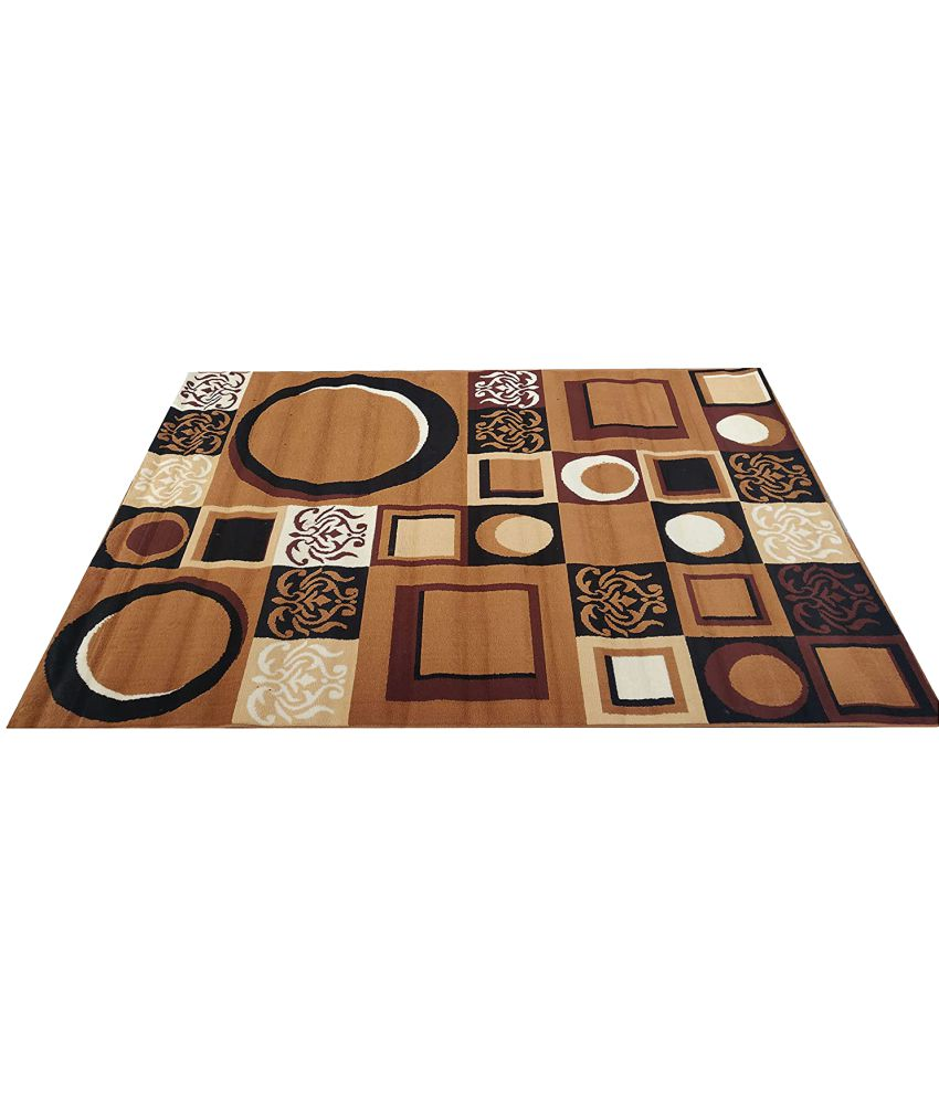 Noor Handloom Carpets Red Polypropylene Carpet Floral 5x7 Ft Buy Noor