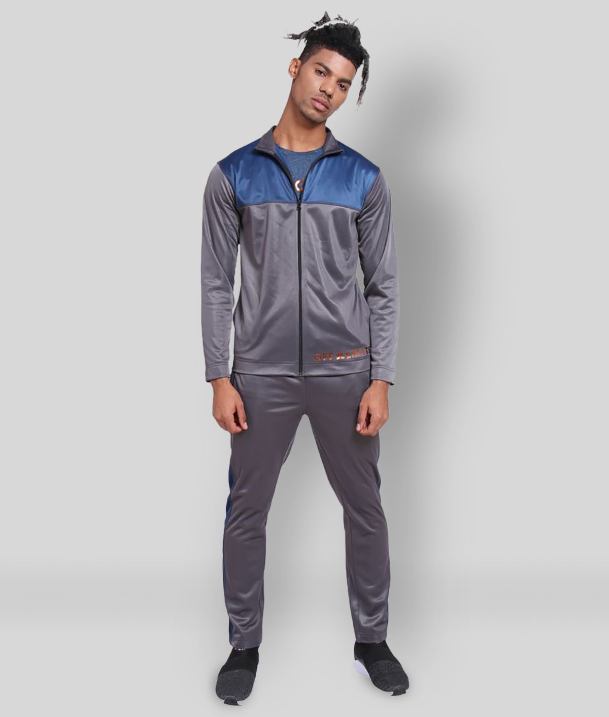     			OFF LIMITS - Multicolor Polyester Regular Fit Solid Men's Sports Tracksuit ( Pack of 1 )