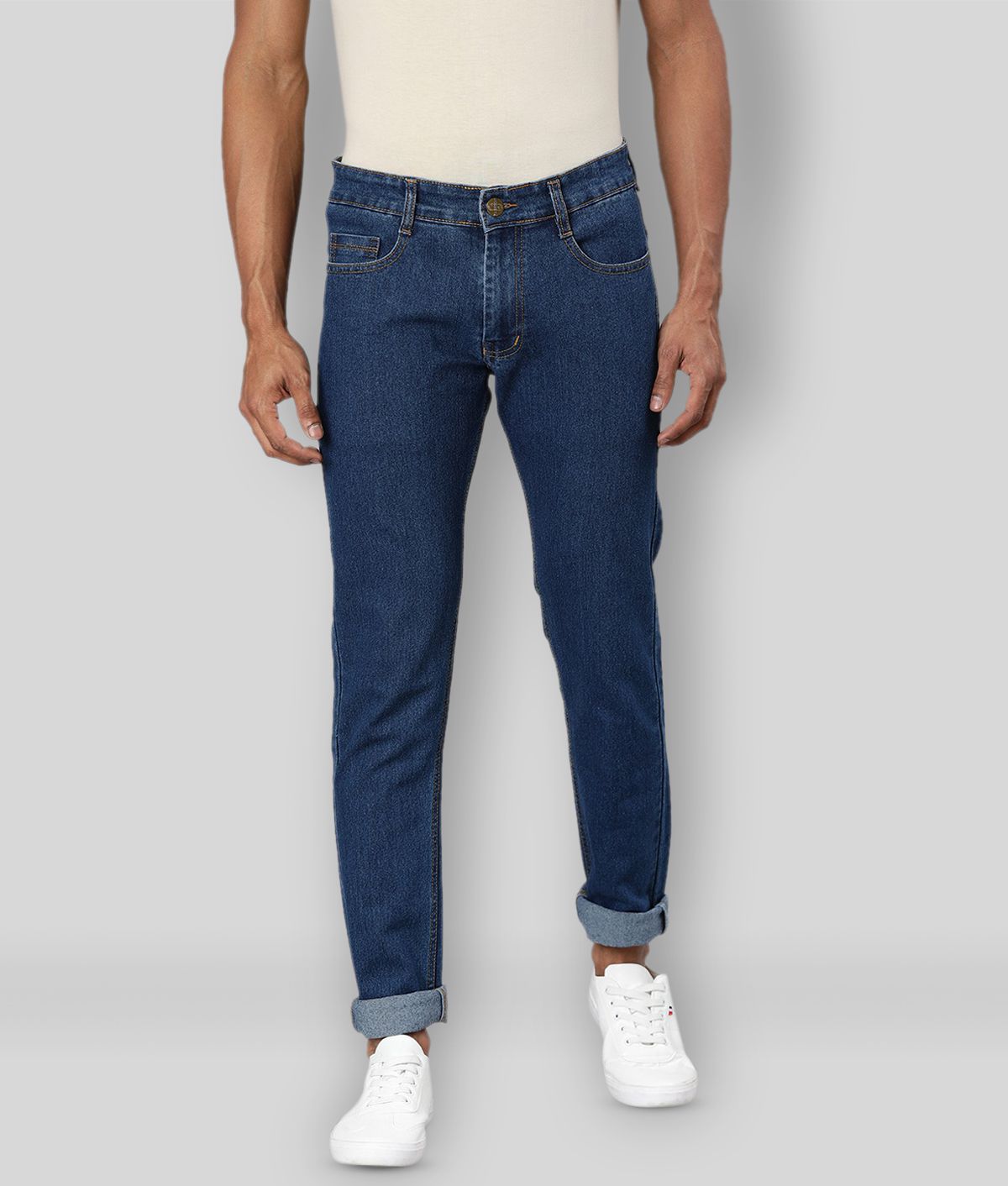 Urbano Fashion - Blue 100% Cotton Slim Fit Men's Jeans ( Pack of 1 )