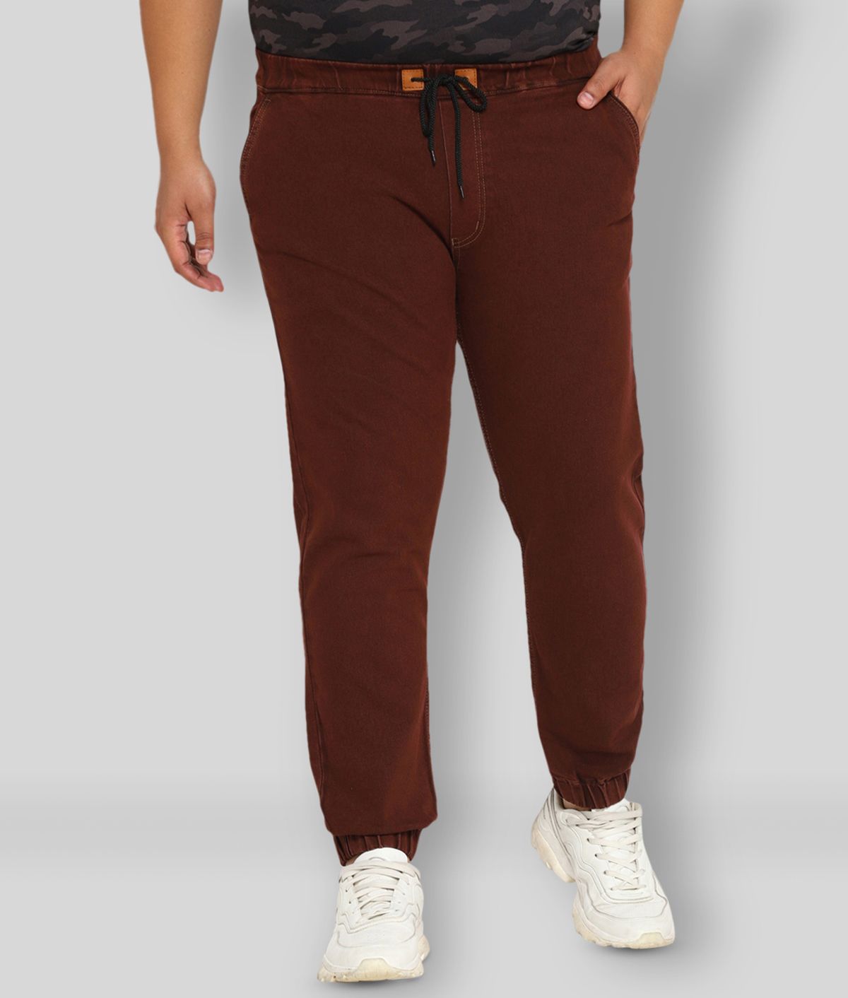     			Urbano Plus - Brown Denim Regular Fit Men's Jeans ( Pack of 1 )