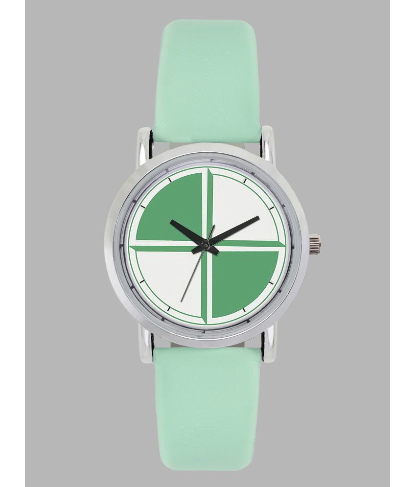 DIGITRACK - Green Leather Analog Womens Watch