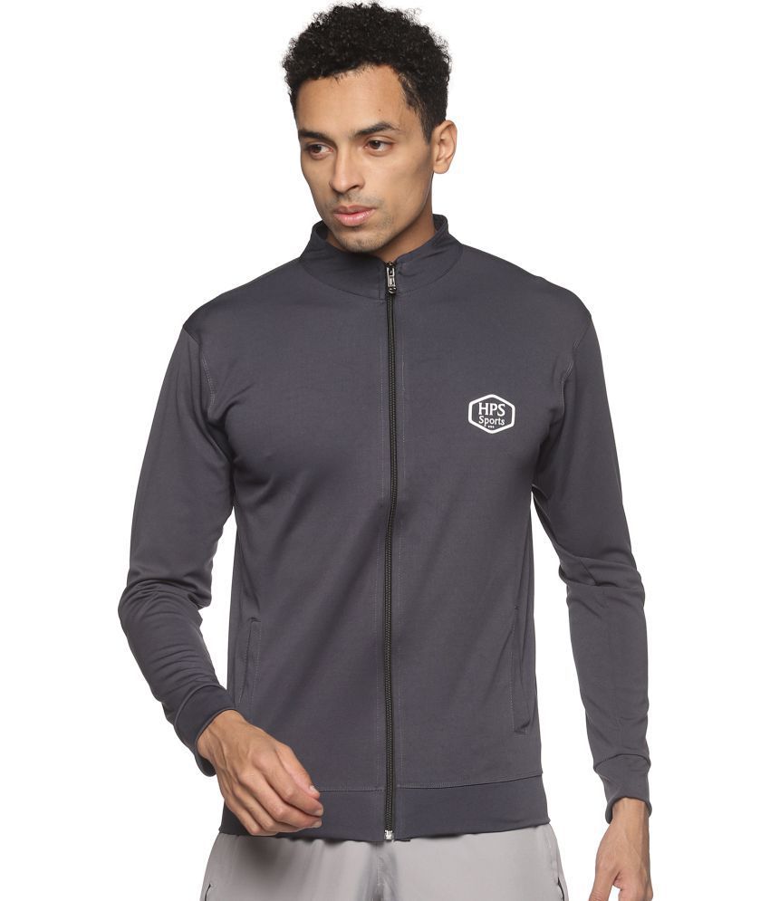 HPS Sports - Dark Grey Polyester Men's Running Jacket ( Pack of 1 )