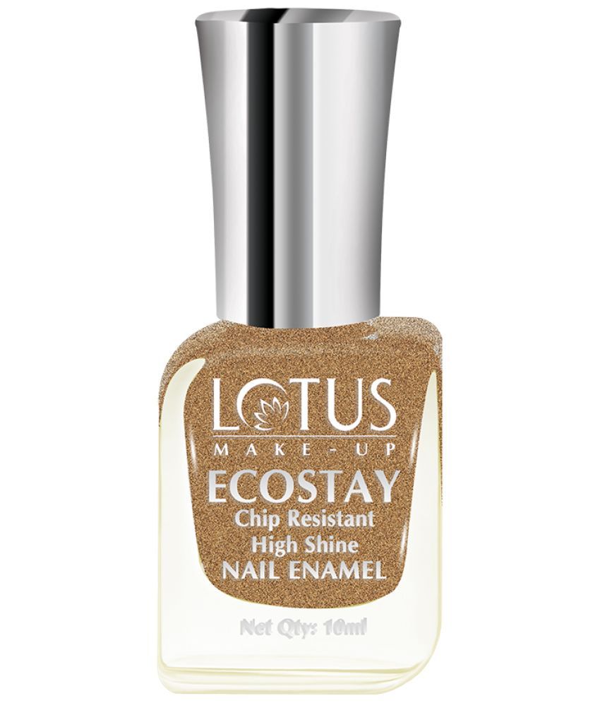     			Lotus Makeup Ecostay Fantasy Nail Enamel Gold Frost, Easy to Apply, Glossy Finish, 10ml E44