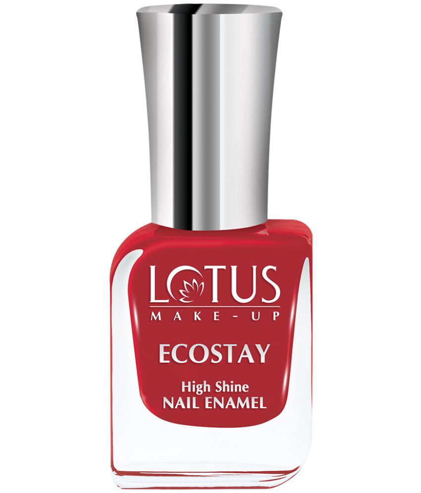     			Lotus Make, Up Ecostay Nail Enamel Rocking Red, Easy to Apply, Glossy Finish, 10ml