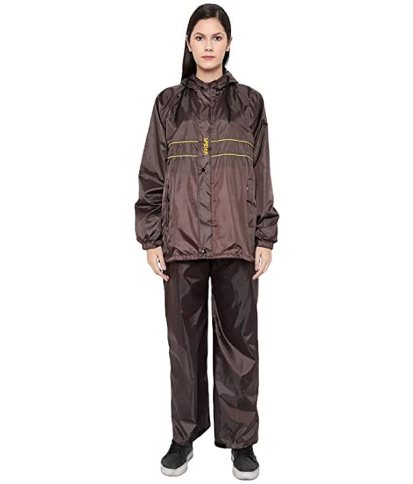    			Zacharias Waterproof Raincoat Set - Brown