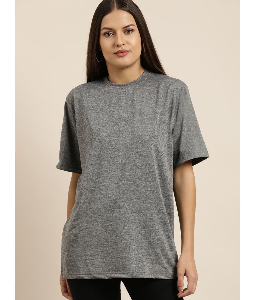 Difference of Opinion - Grey Polyester Loose Women's T-Shirt ( Pack of 1 )