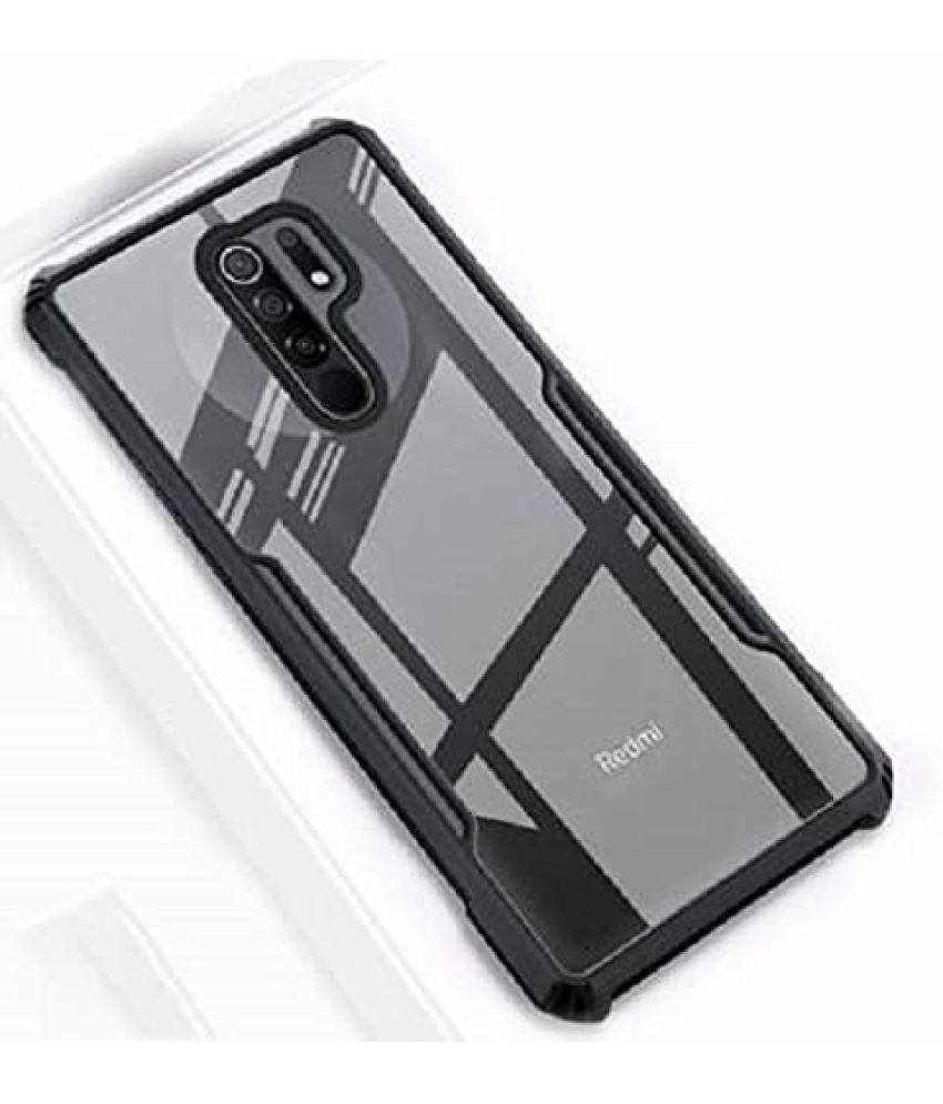     			Kosher Traders - Black Hybrid Bumper Covers Compatible For Xiaomi Redmi 9 Prime ( Pack of 1 )