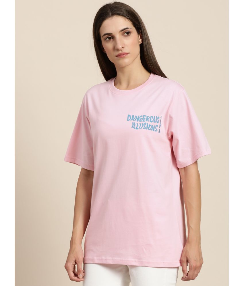     			Dillinger - Pink Cotton Loose Fit Women's T-Shirt ( Pack of 1 )