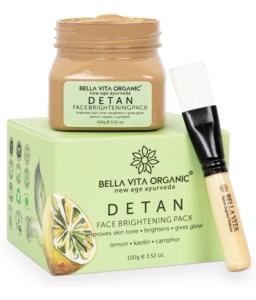 Bella Vita Organic De Tan Face Brightening Pack for All Skin Types 100 gm