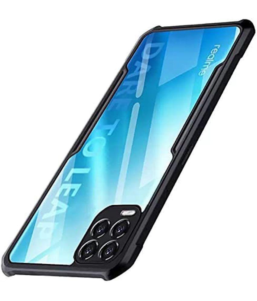     			Doyen Creations - Black Shock Proof Case Compatible For Realme 8i ( Pack of 1 )