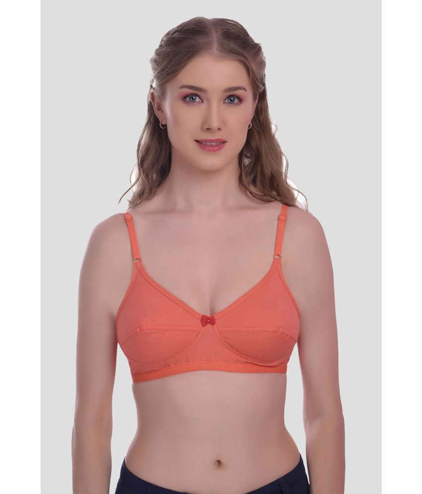     			Elina - Orange Cotton Non Padded Women's T-Shirt Bra ( Pack of 1 )