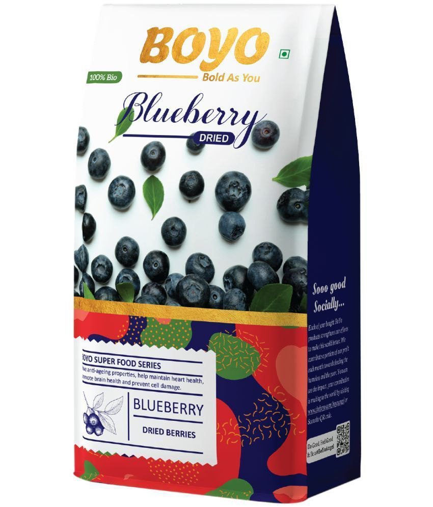     			BOYO Dried Blueberry (Whole & Unsweetened) 150 gms 100% Vegan & Gluten-Free Blueberries