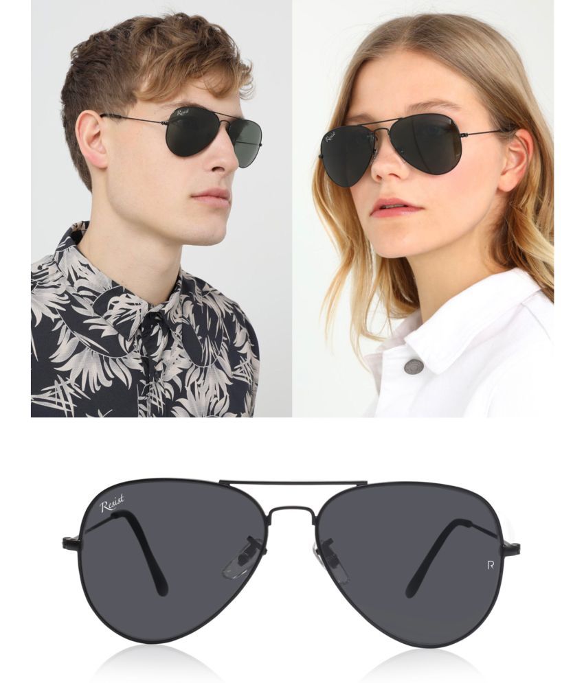 RESIST EYEWEAR – Black Pilot Sunglasses ( Pack of 1 )
