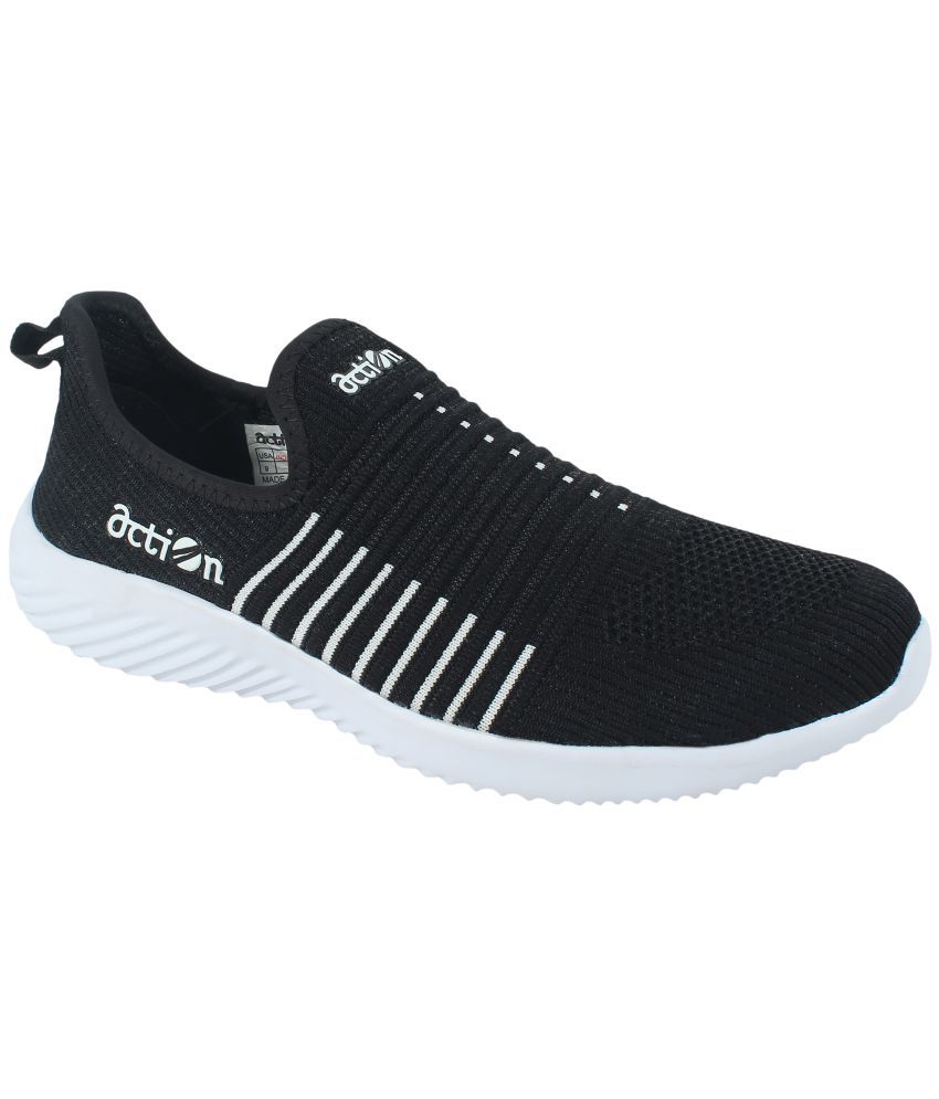     			Action - AM 760-Blk-Wht Black Men's Sports Running Shoes