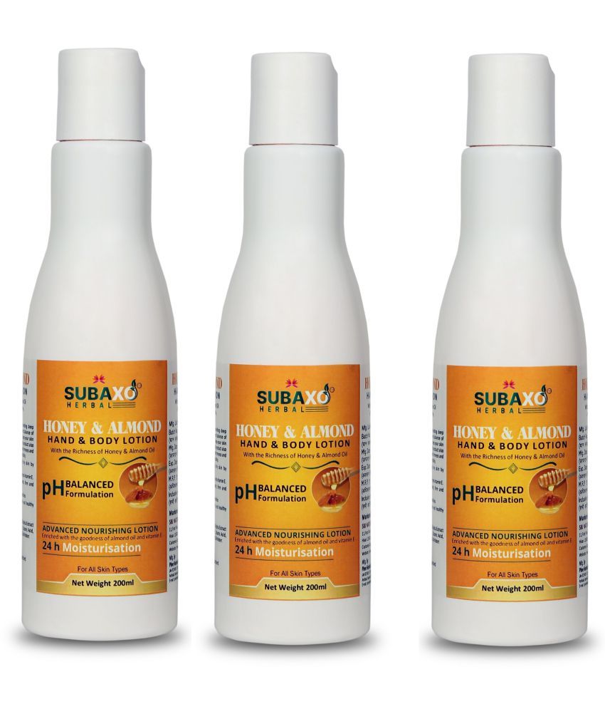     			Subaxo Honey & Almond Lotion Pack of 3