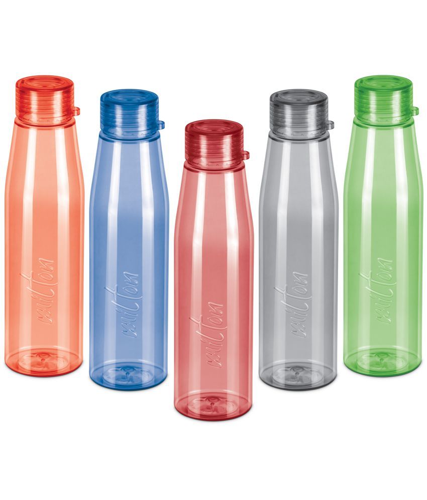 Milton Ripple 1000 Pet Bottle, 946 ml Each, Set of 5, Assorted Buy