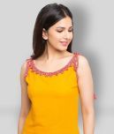 Yash Gallery - Yellow Cotton Women's Regular Top ( Pack of 1 )