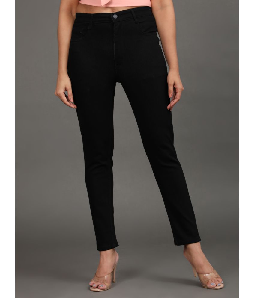 AngelFab - Black Denim Women's Jeans ( Pack of 1 )