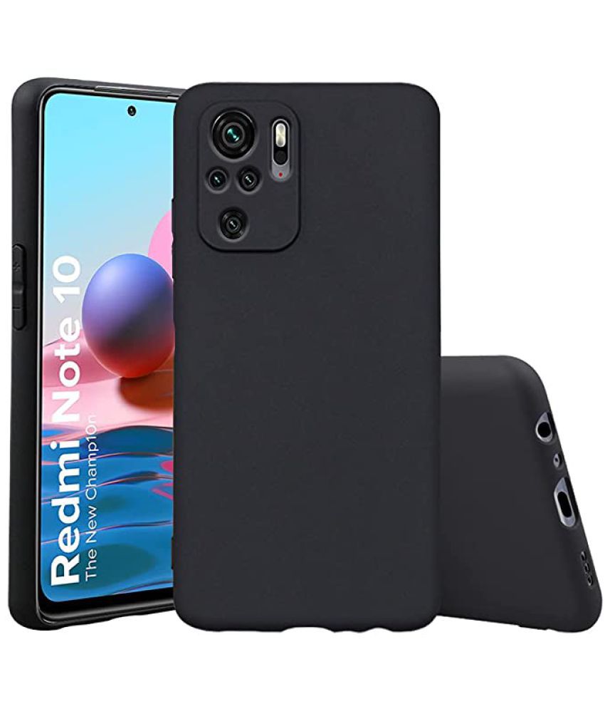     			Doyen Creations - Black Silicon Soft cases Compatible For Xiaomi Redmi Note 10S ( Pack of 1 )